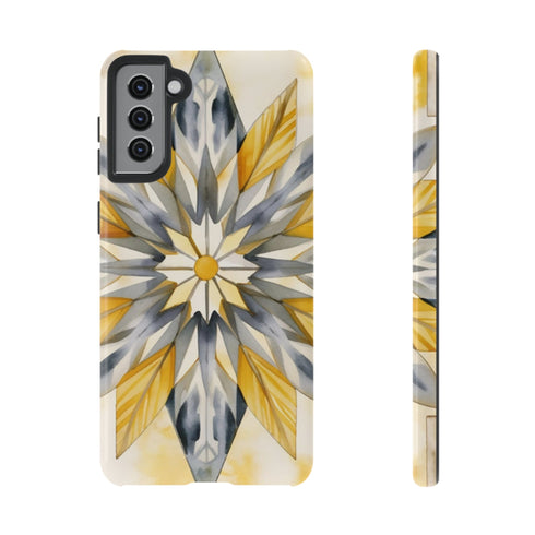 Sunshine Bloom Mosaic - Impact Resistant Phone Case Samsung Galaxy S21 Plus Glossy